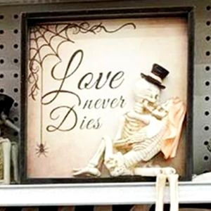 Love Never Dies Skeleton Couple Pastel 2020 10"